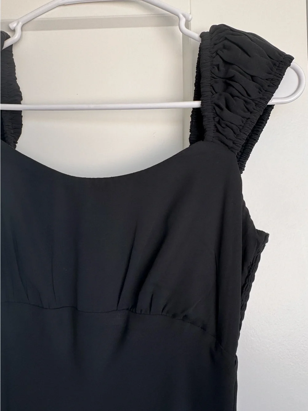 Abercrombie & Fitch Black Maxi Dress with Padded Strap Detail